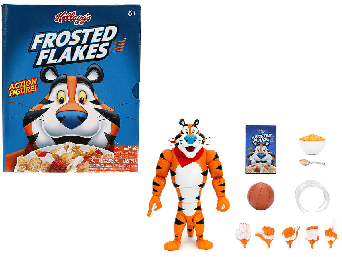 Tony the Tiger 6.75" Moveable Figure with Alternate Hands and Accessories "Kellogg's Frosted Flakes" Model by Jada LuxuryLifeWay Online Store