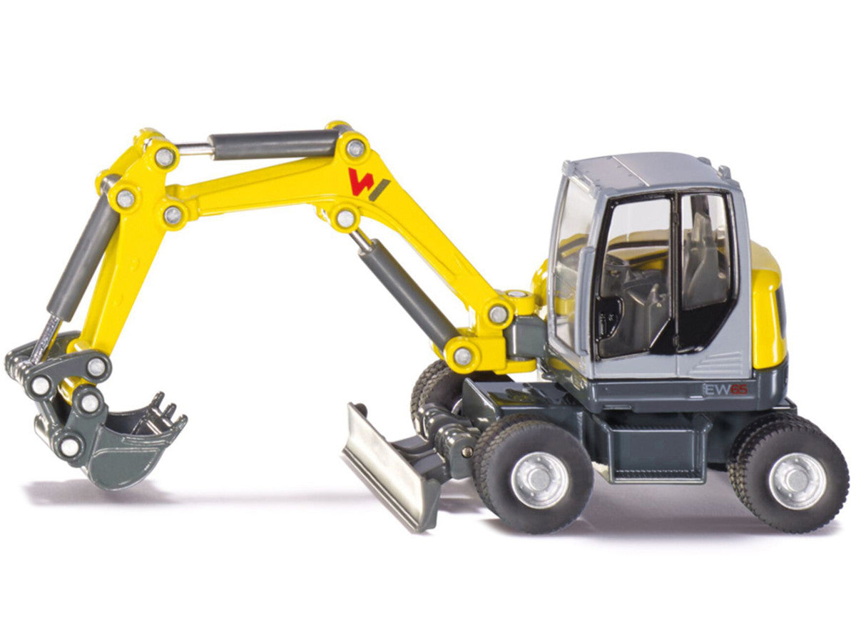 Wacker Neuson EW65 Mobile Excavator Yellow and Gray 1/50 Diecast Model by Siku LuxuryLifeWay Online Store