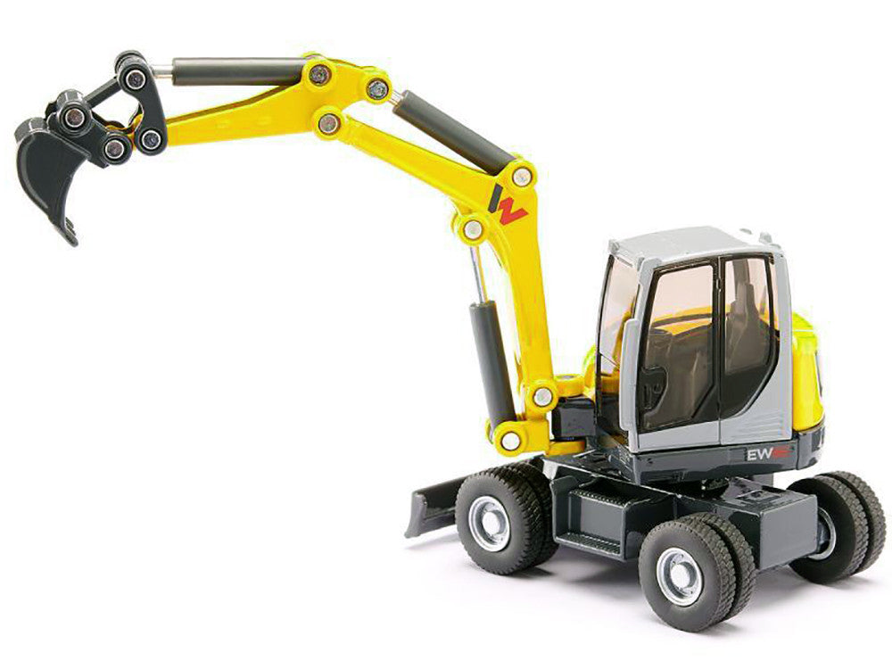 Wacker Neuson EW65 Mobile Excavator Yellow and Gray 1/50 Diecast Model by Siku LuxuryLifeWay Online Store