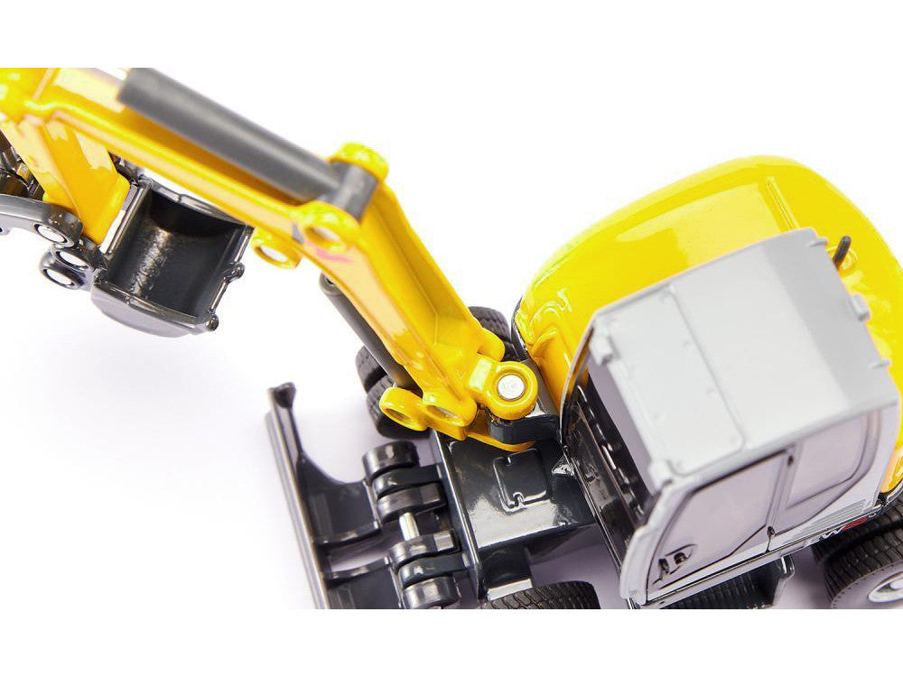 Wacker Neuson EW65 Mobile Excavator Yellow and Gray 1/50 Diecast Model by Siku LuxuryLifeWay Online Store