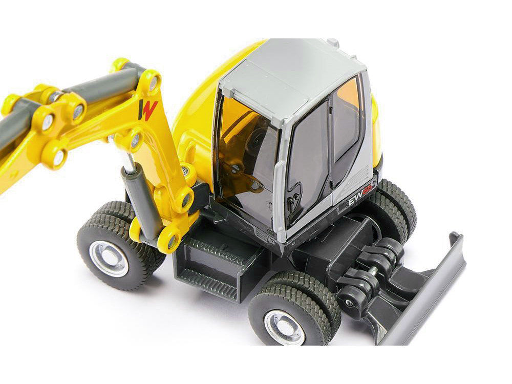 Wacker Neuson EW65 Mobile Excavator Yellow and Gray 1/50 Diecast Model by Siku LuxuryLifeWay Online Store
