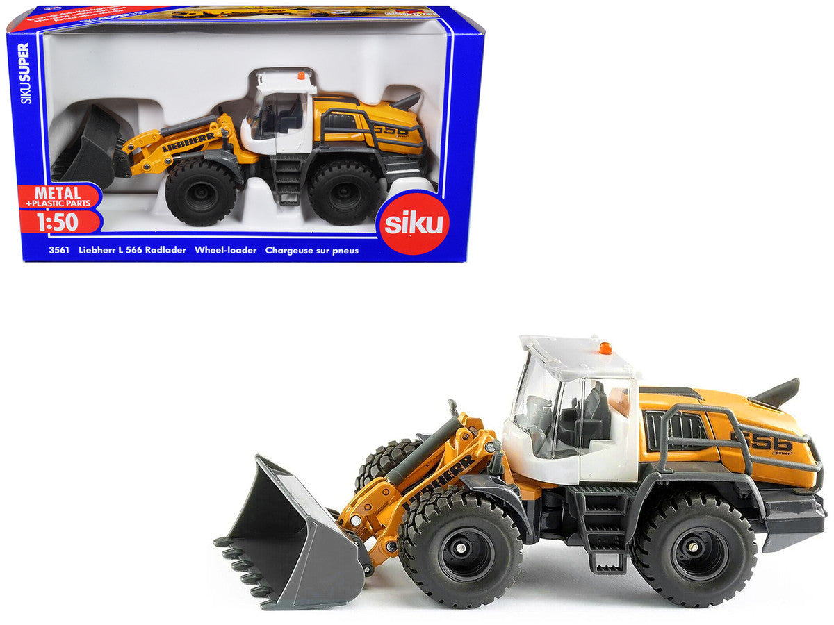 Liebherr L556 Wheel Loader Yellow with White Cabin 1/50 Diecast Model by Siku LuxuryLifeWay Online Store