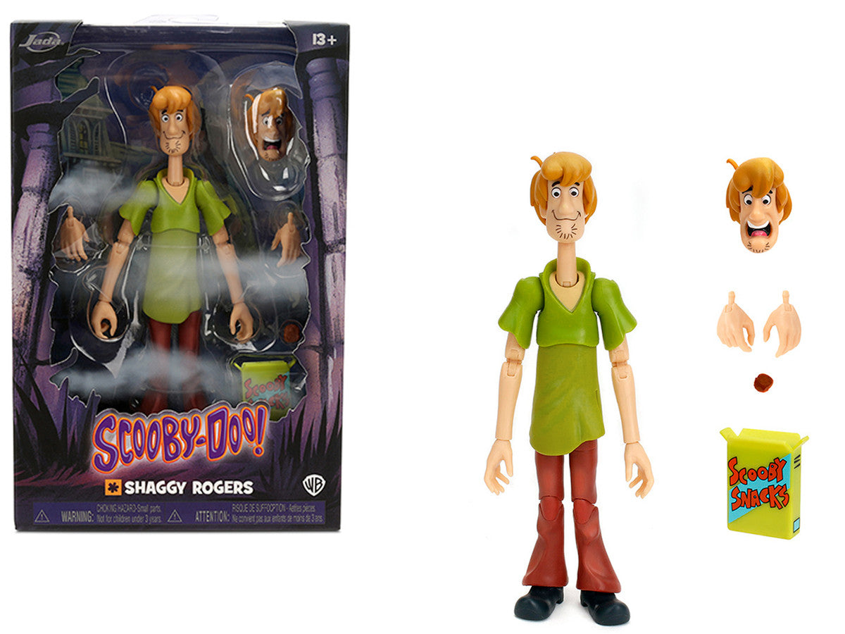 Shaggy Rogers 6.5" Moveable Figure with Accessories and Alternate Head and Hands "Scooby-Doo!" Franchise Model by Jada LuxuryLifeWay Online Store