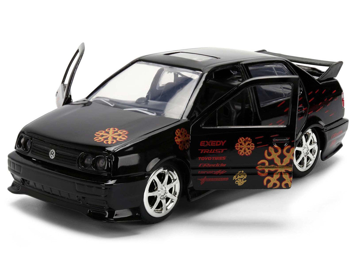 Volkswagen Jetta Black with Graphics "Fast & Furious Remix - 25th Anniversary" Series 1/32 Diecast Model Car by Jada LuxuryLifeWay Online Store