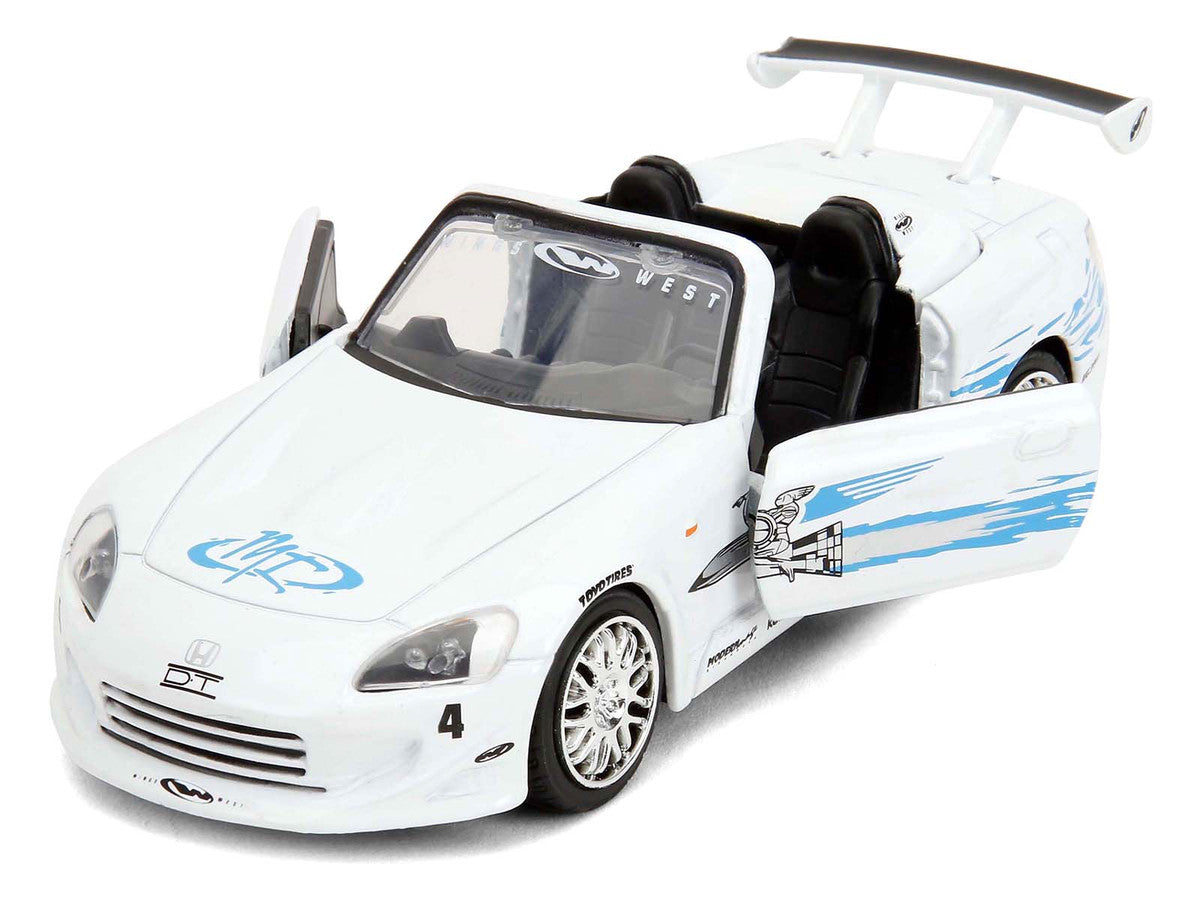 2001 Honda S2000 Convertible White with Graphics "Fast & Furious Remix - 25th Anniversary" Series 1/32 Diecast Model Car by Jada LuxuryLifeWay Online Store