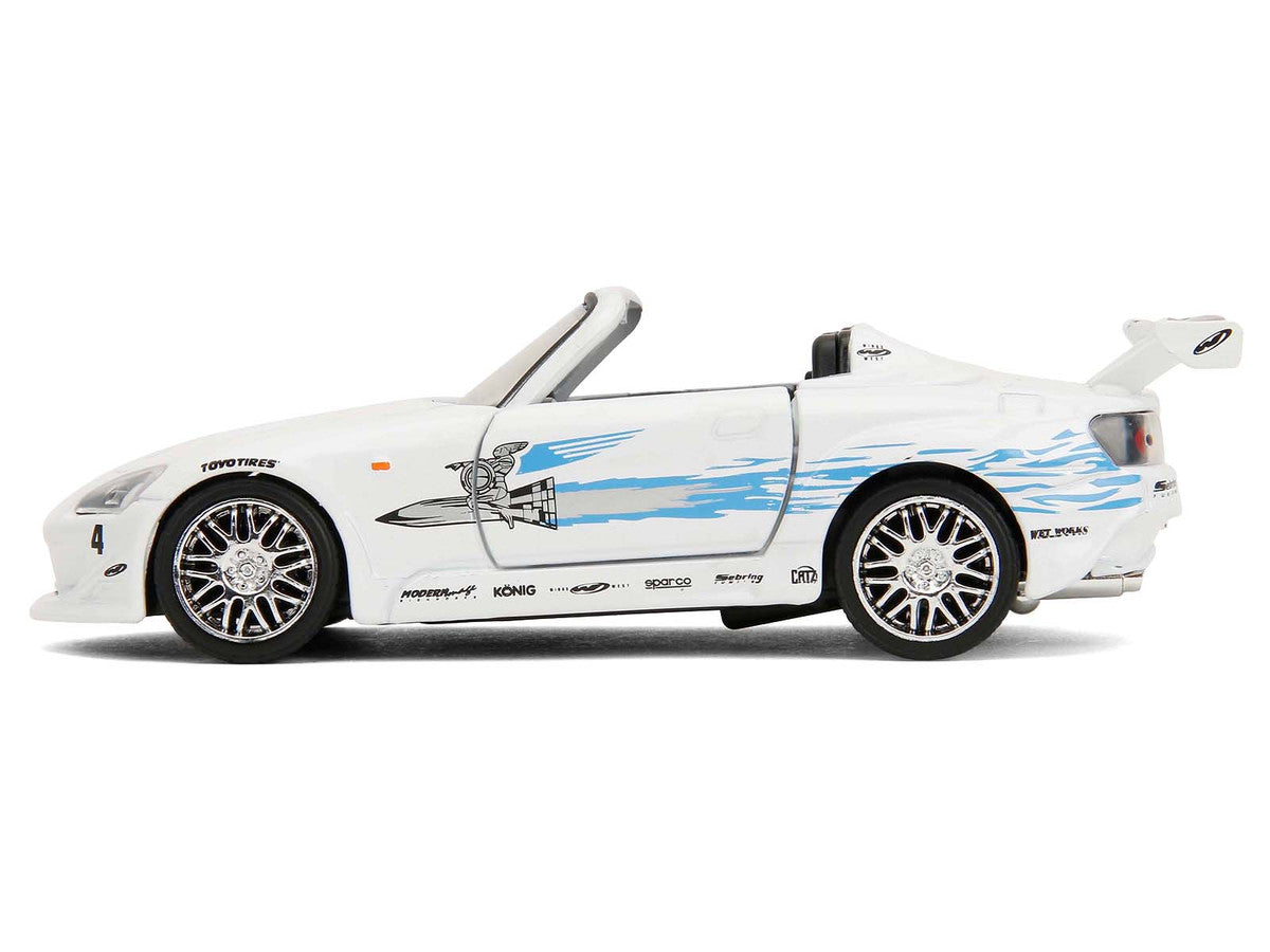 2001 Honda S2000 Convertible White with Graphics "Fast & Furious Remix - 25th Anniversary" Series 1/32 Diecast Model Car by Jada LuxuryLifeWay Online Store