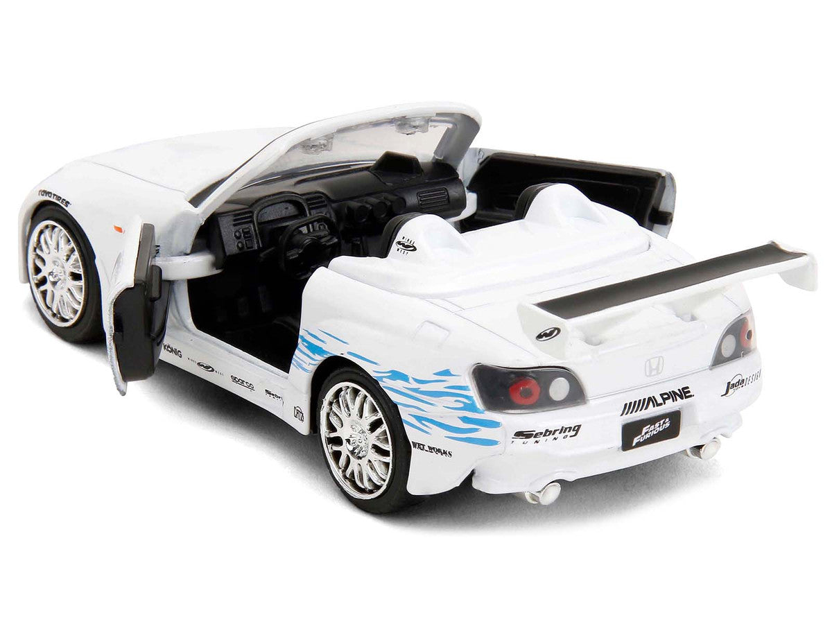 2001 Honda S2000 Convertible White with Graphics "Fast & Furious Remix - 25th Anniversary" Series 1/32 Diecast Model Car by Jada LuxuryLifeWay Online Store