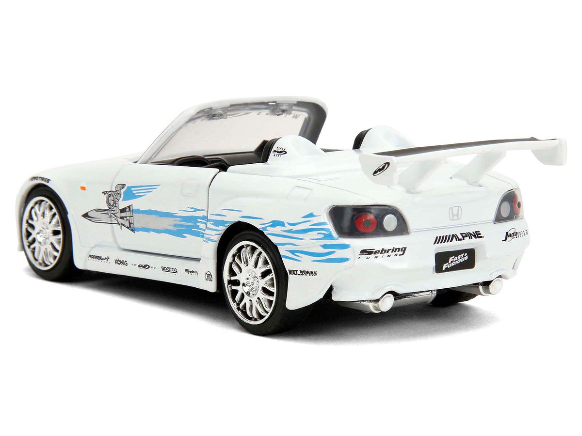 2001 Honda S2000 Convertible White with Graphics "Fast & Furious Remix - 25th Anniversary" Series 1/32 Diecast Model Car by Jada LuxuryLifeWay Online Store