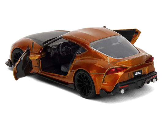2020 Toyota Supra Orange Metallic with Black Stripes "F9" (2021) Movie "Fast & Furious" Series 1/32 Diecast Model Car by Jada LuxuryLifeWay Online Store