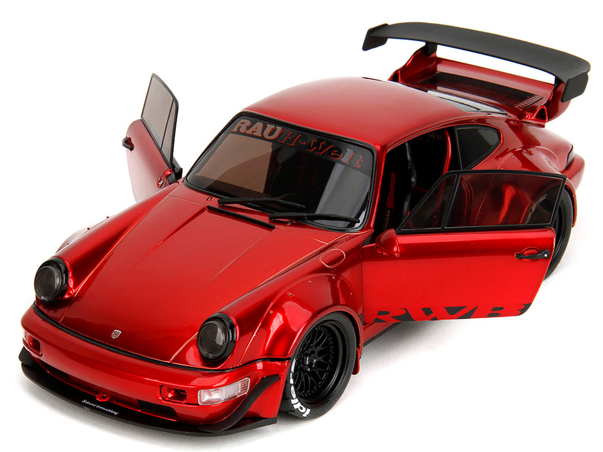 RWB Body Kit Red Metallic with Black Stripes "Pink Slips" Series 1/18 Diecast Model Car by Jada LuxuryLifeWay Online Store
