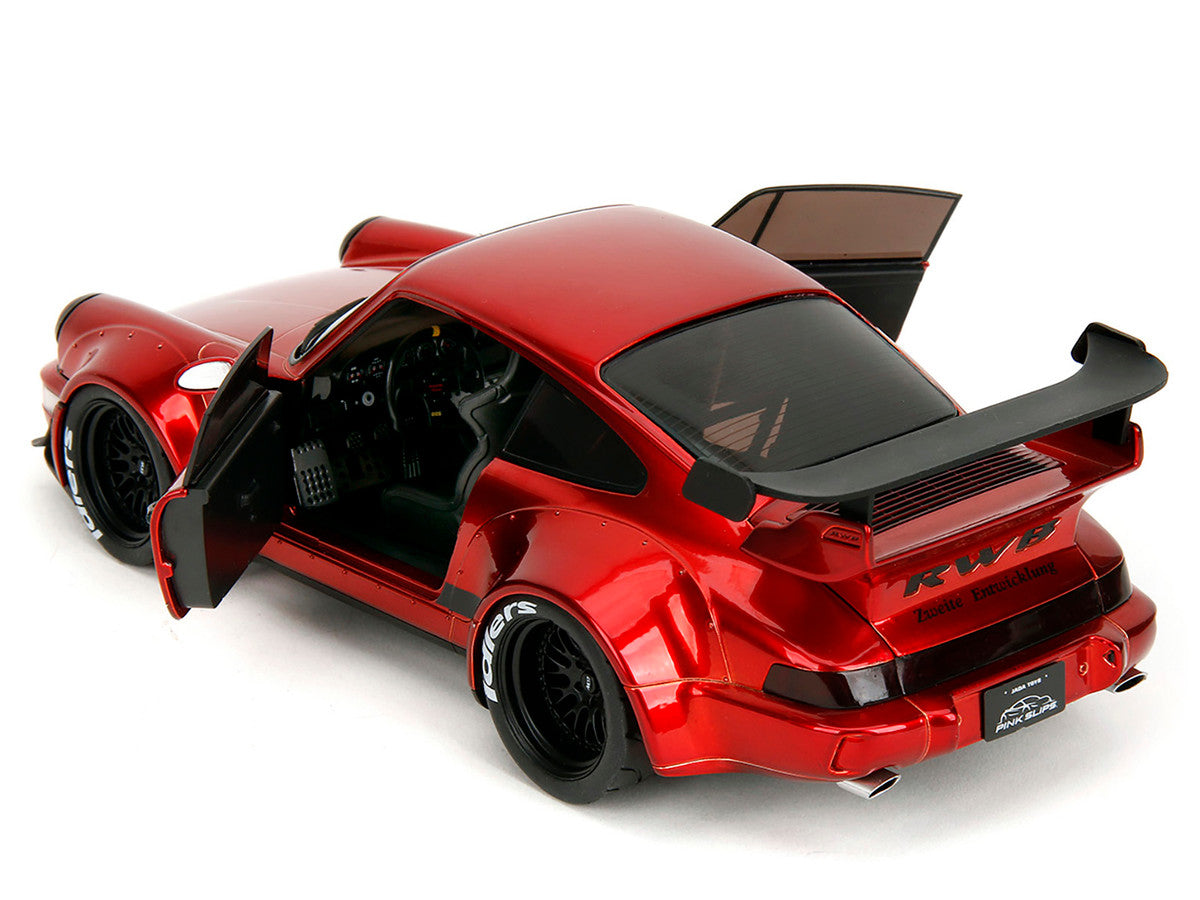 RWB Body Kit Red Metallic with Black Stripes "Pink Slips" Series 1/18 Diecast Model Car by Jada LuxuryLifeWay Online Store