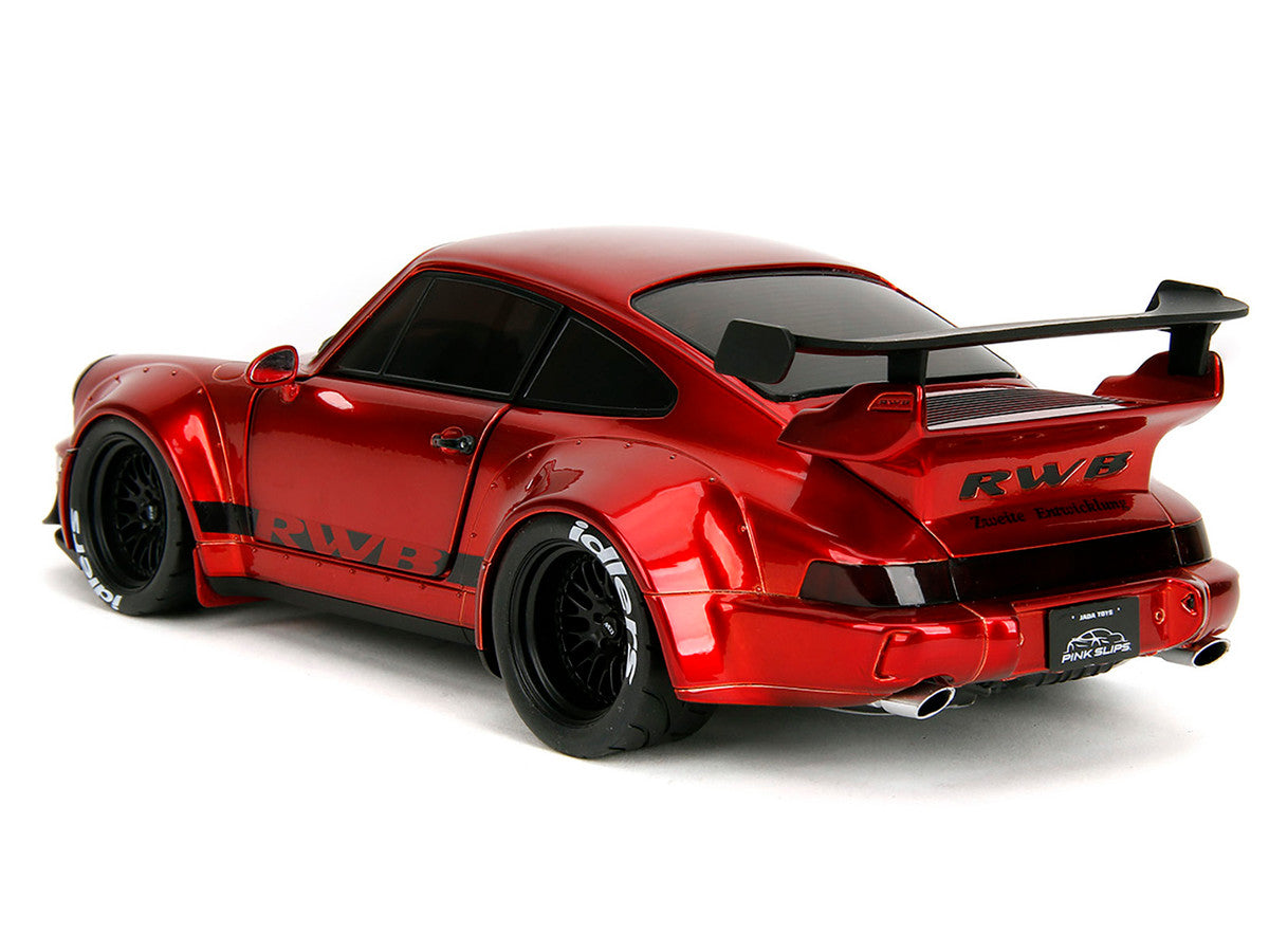 RWB Body Kit Red Metallic with Black Stripes "Pink Slips" Series 1/18 Diecast Model Car by Jada LuxuryLifeWay Online Store