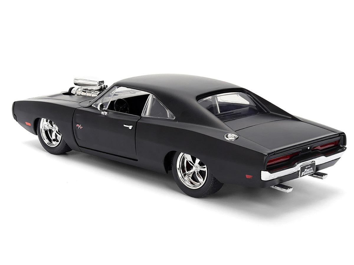 1970 Dodge Charger R/T Matt Black "Fast & Furious" (2009) Movie "Fast & Furious" Series 1/24 Diecast Model Car by Jada LuxuryLifeWay Online Store
