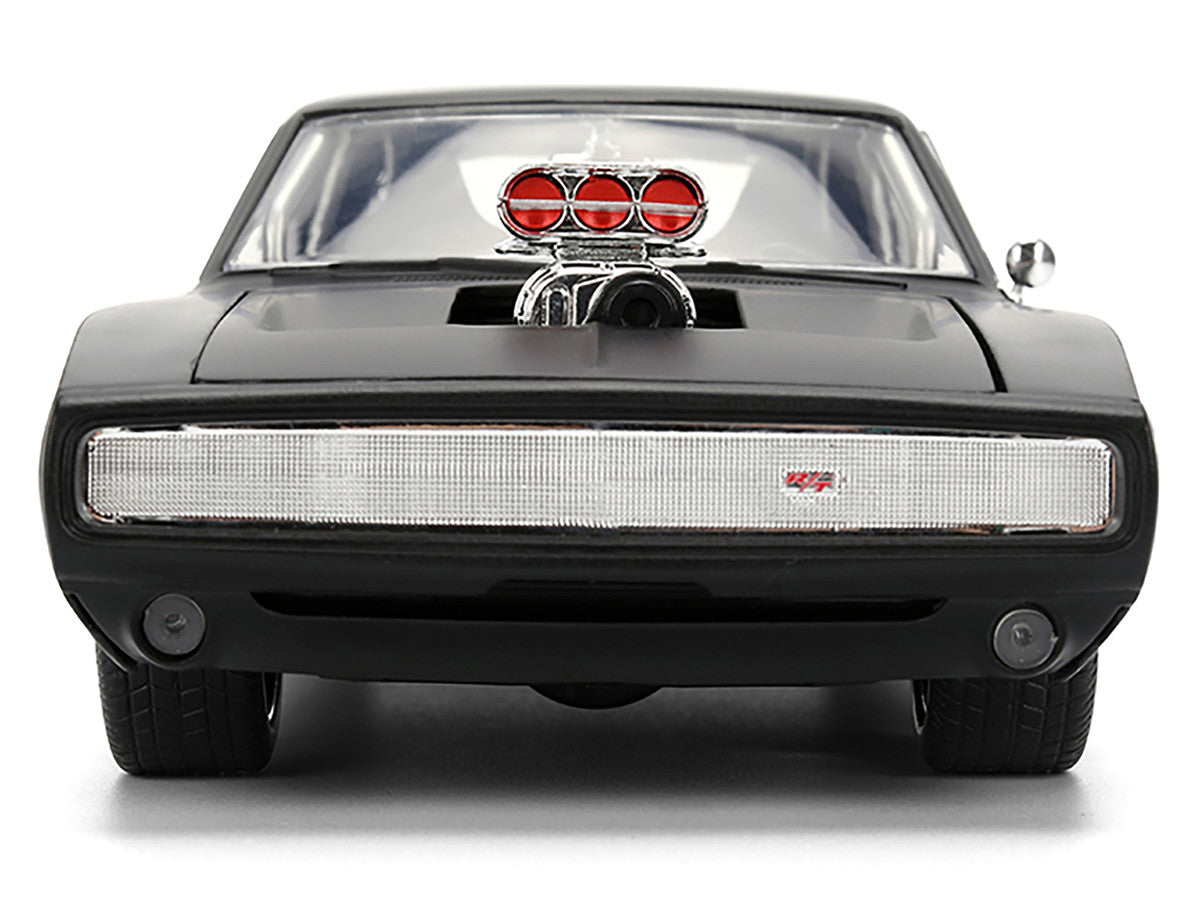 1970 Dodge Charger R/T Matt Black "Fast & Furious" (2009) Movie "Fast & Furious" Series 1/24 Diecast Model Car by Jada LuxuryLifeWay Online Store