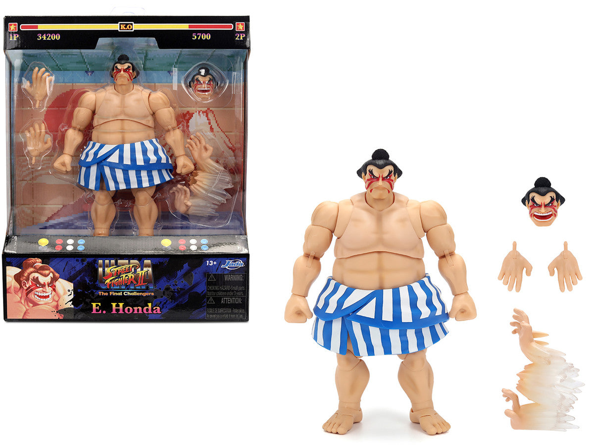 E. Honda 6.5" Moveable Figure with Accessories and Alternate Head and Hands "Ultra Street Fighter II: The Final Challengers" (2017) Video Game Model by Jada LuxuryLifeWay Online Store