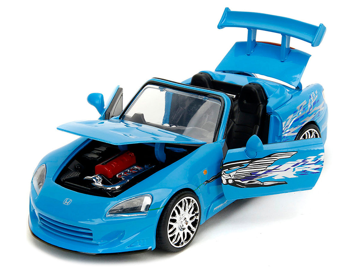 2001 Honda S2000 Convertible Blue with Graphics "Fast & Furious Remix" Series 1/24 Diecast Model Car by Jada LuxuryLifeWay Online Store
