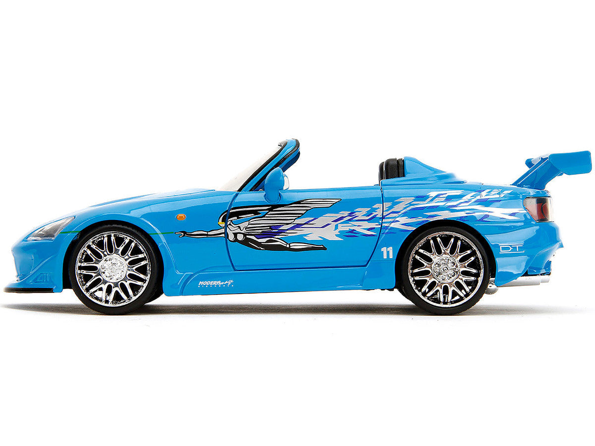 2001 Honda S2000 Convertible Blue with Graphics "Fast & Furious Remix" Series 1/24 Diecast Model Car by Jada LuxuryLifeWay Online Store
