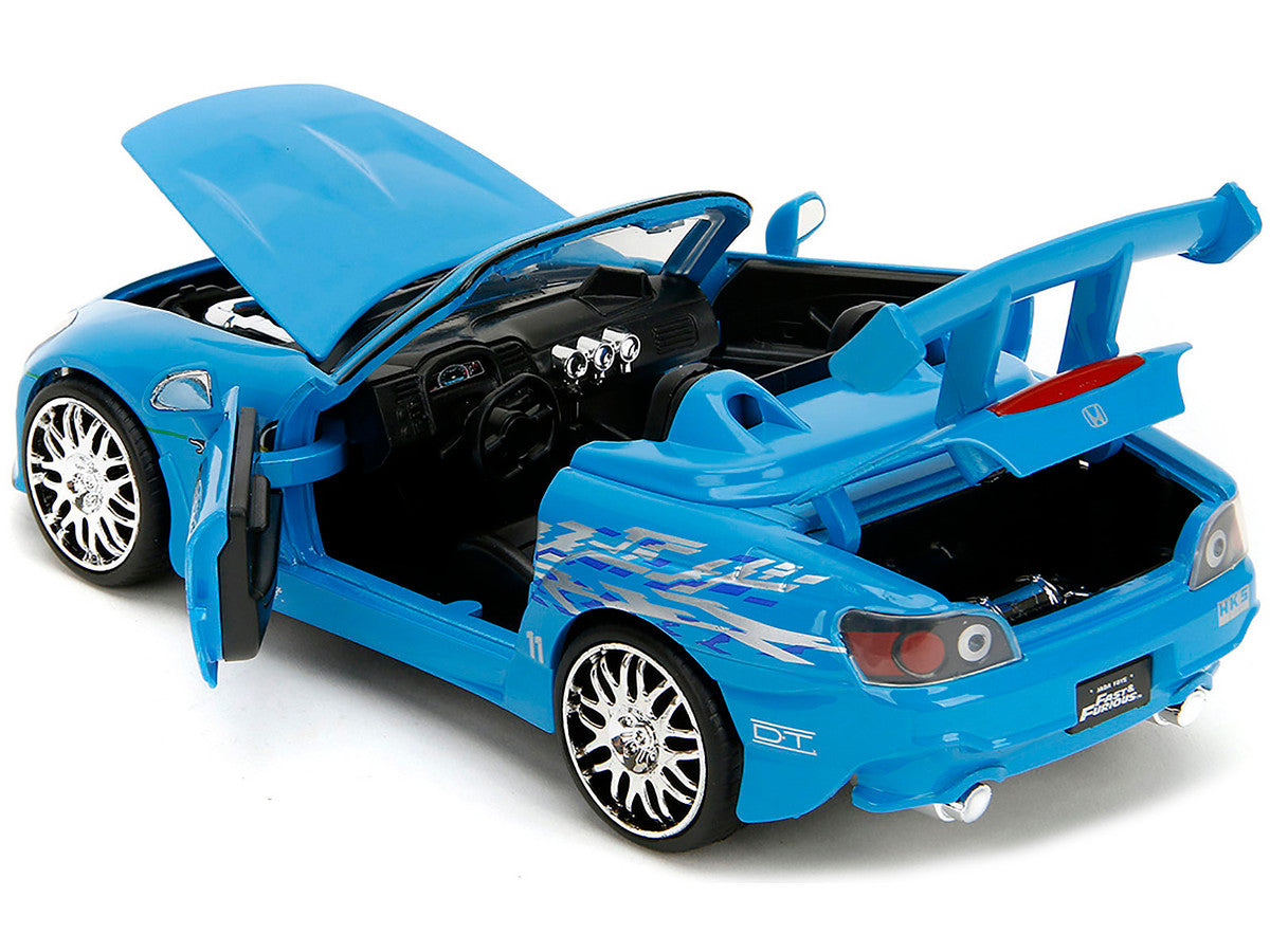 2001 Honda S2000 Convertible Blue with Graphics "Fast & Furious Remix" Series 1/24 Diecast Model Car by Jada LuxuryLifeWay Online Store