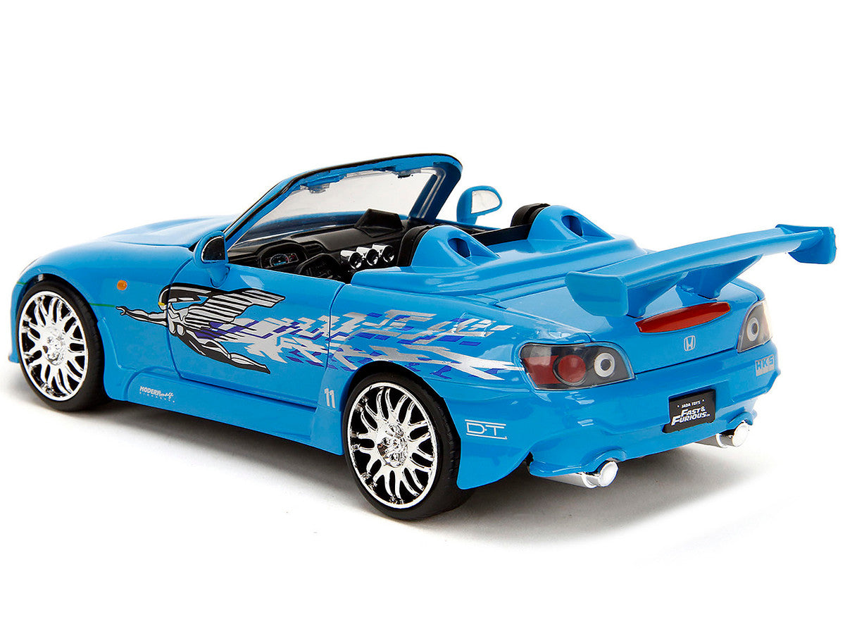 2001 Honda S2000 Convertible Blue with Graphics "Fast & Furious Remix" Series 1/24 Diecast Model Car by Jada LuxuryLifeWay Online Store