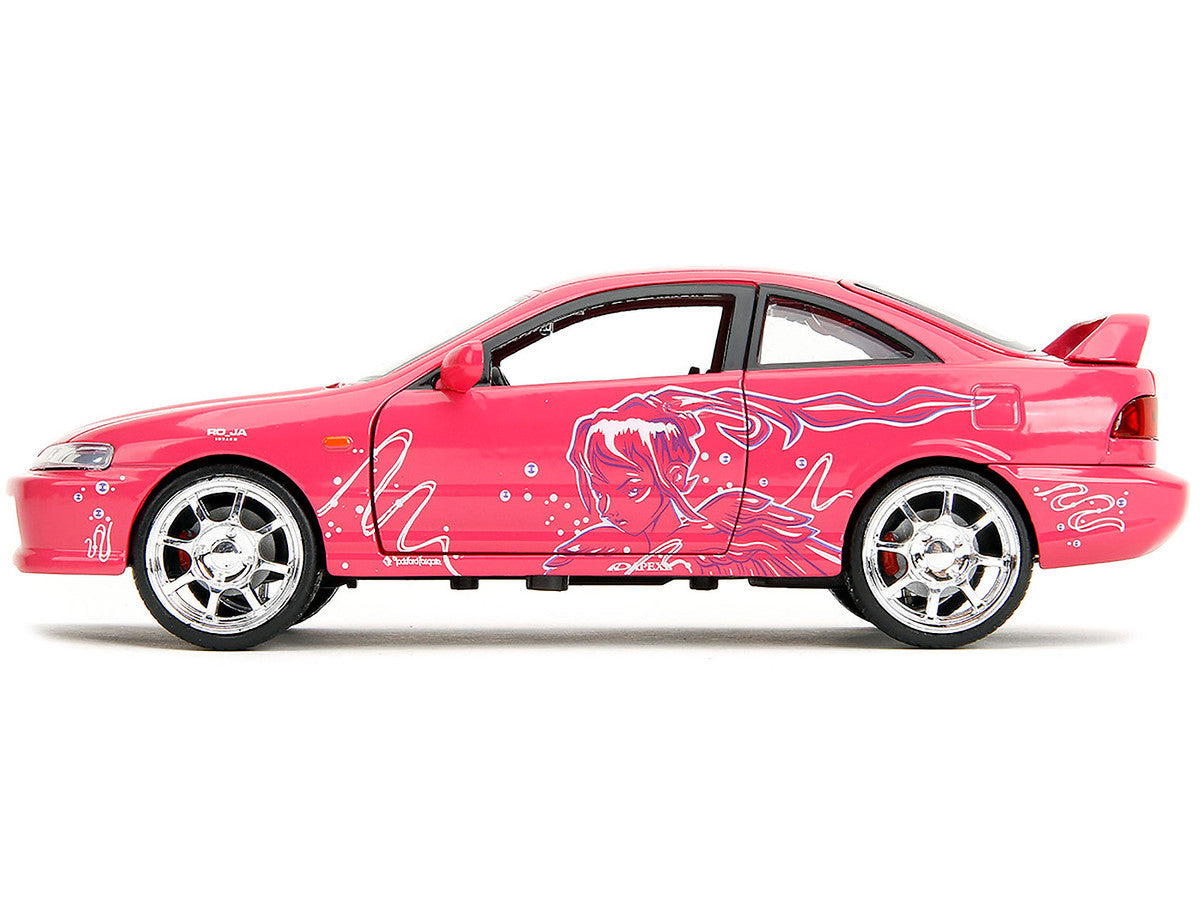 1995 Honda Integra Type R Pink with Graphics "Fast & Furious Remix" Series 1/24 Diecast Model Car by Jada LuxuryLifeWay Online Store