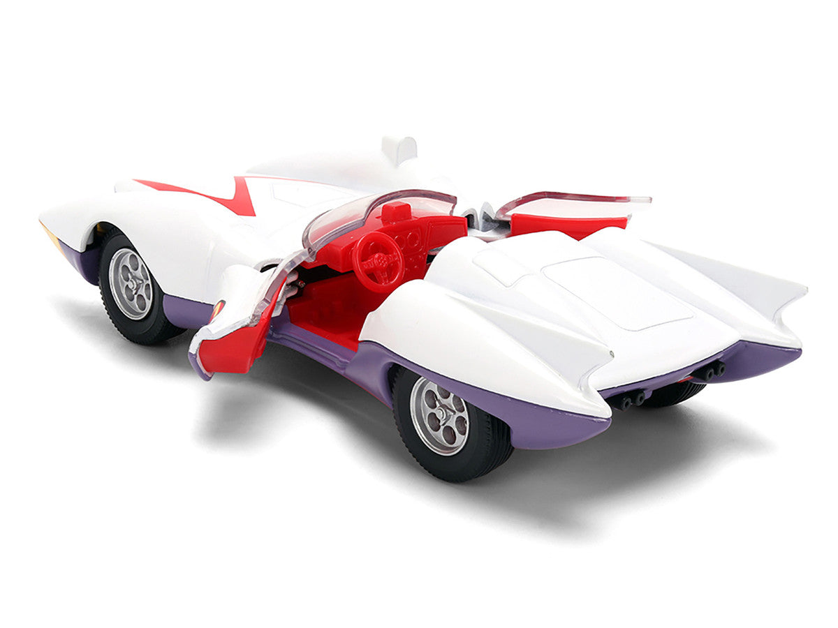 Mach 5 White with Red Stripes and Interior "Speed Racer" (1967) TV Series "Anime Hollywood Rides" Series 1/32 Diecast Model Car by Jada LuxuryLifeWay Online Store
