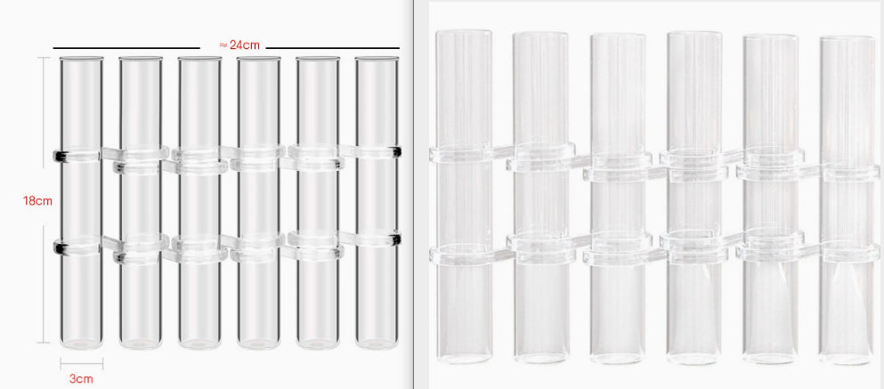 Test Tube Clear Glass Vase For Plant Bottle Flower Pot Hydroponic Container Decor Wedding Party Floral Hinged Flower Vases Home Decor PearlNestDecor.com