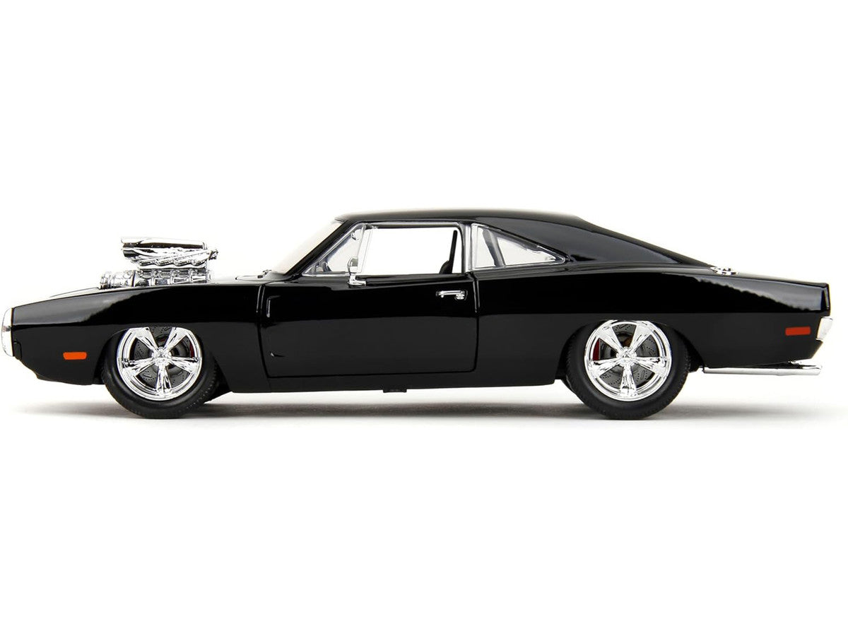 Dodge Charger R/T Black with Dom Diecast Figure "Fast & Furious" (2009) Movie "Hollywood Rides" Series 1/24 Diecast Model Car by Jada LuxuryLifeWay Online Store