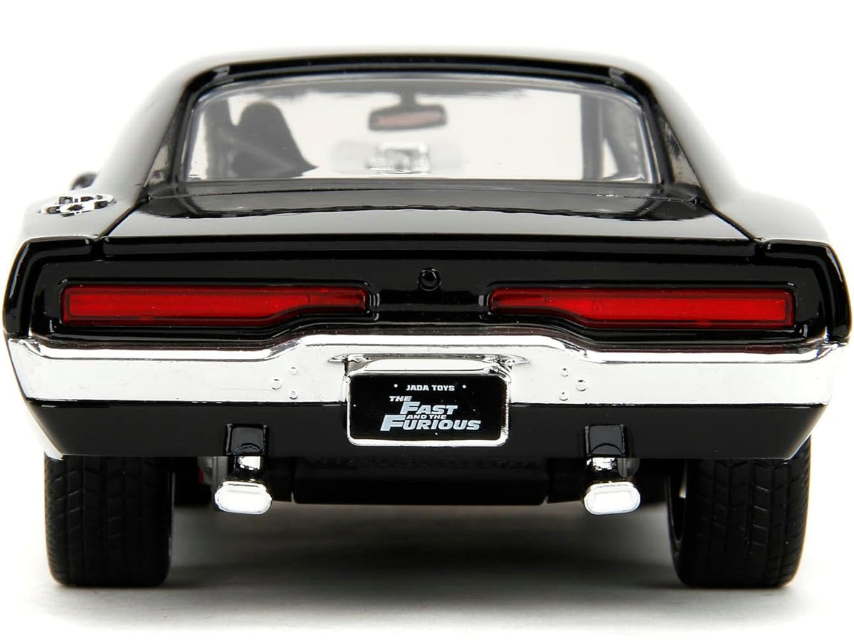 Dodge Charger R/T Black with Dom Diecast Figure "Fast & Furious" (2009) Movie "Hollywood Rides" Series 1/24 Diecast Model Car by Jada LuxuryLifeWay Online Store