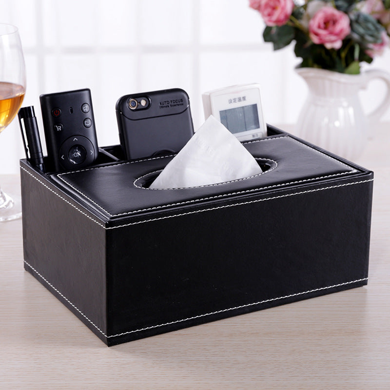 Multifunctional leather tissue box LadyShow.Store