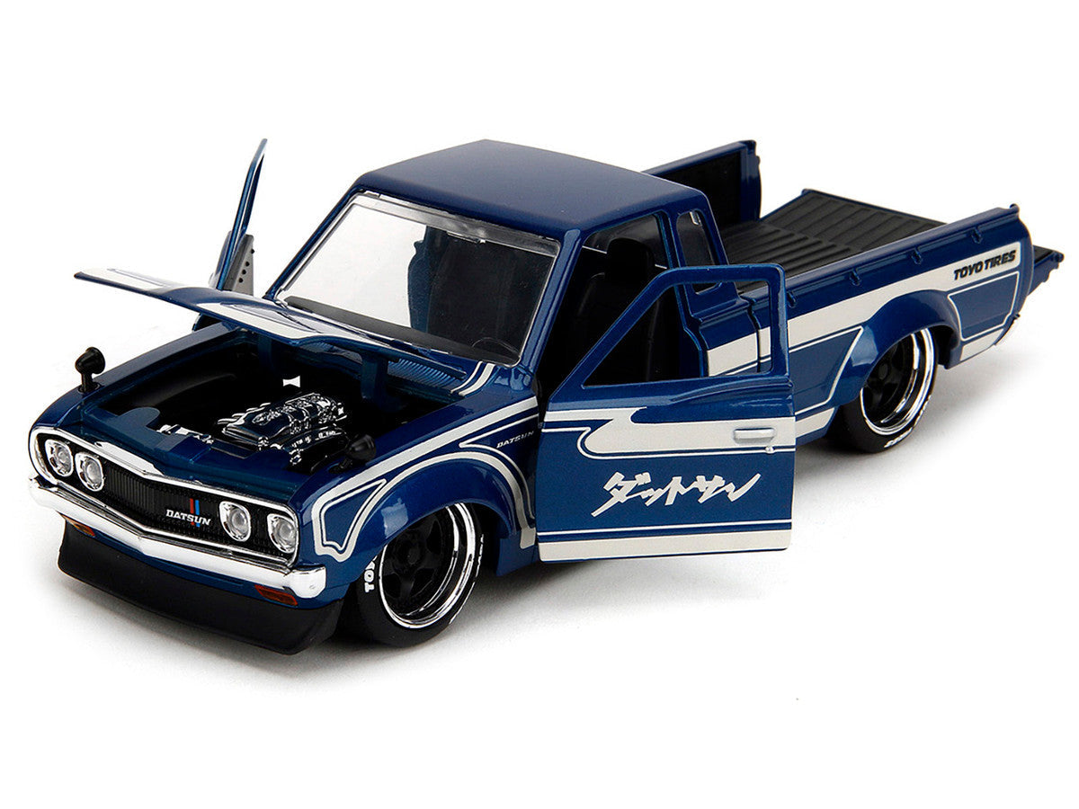 1972 Datsun 620 Pickup Truck Blue Metallic and Cream "JDM Tuners" Series 1/24 Diecast Model Car by Jada LuxuryLifeWay Online Store
