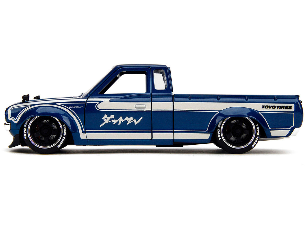 1972 Datsun 620 Pickup Truck Blue Metallic and Cream "JDM Tuners" Series 1/24 Diecast Model Car by Jada LuxuryLifeWay Online Store