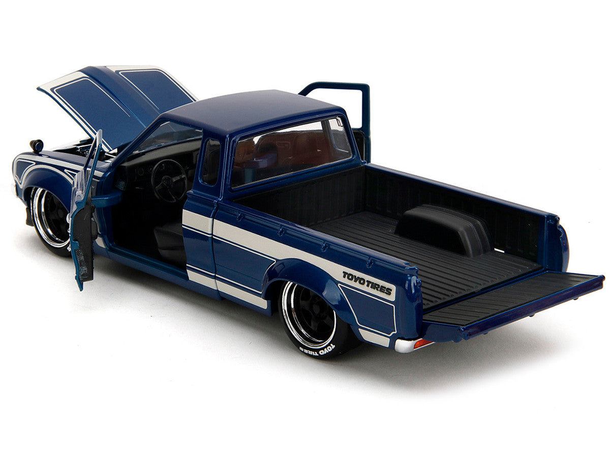 1972 Datsun 620 Pickup Truck Blue Metallic and Cream "JDM Tuners" Series 1/24 Diecast Model Car by Jada LuxuryLifeWay Online Store