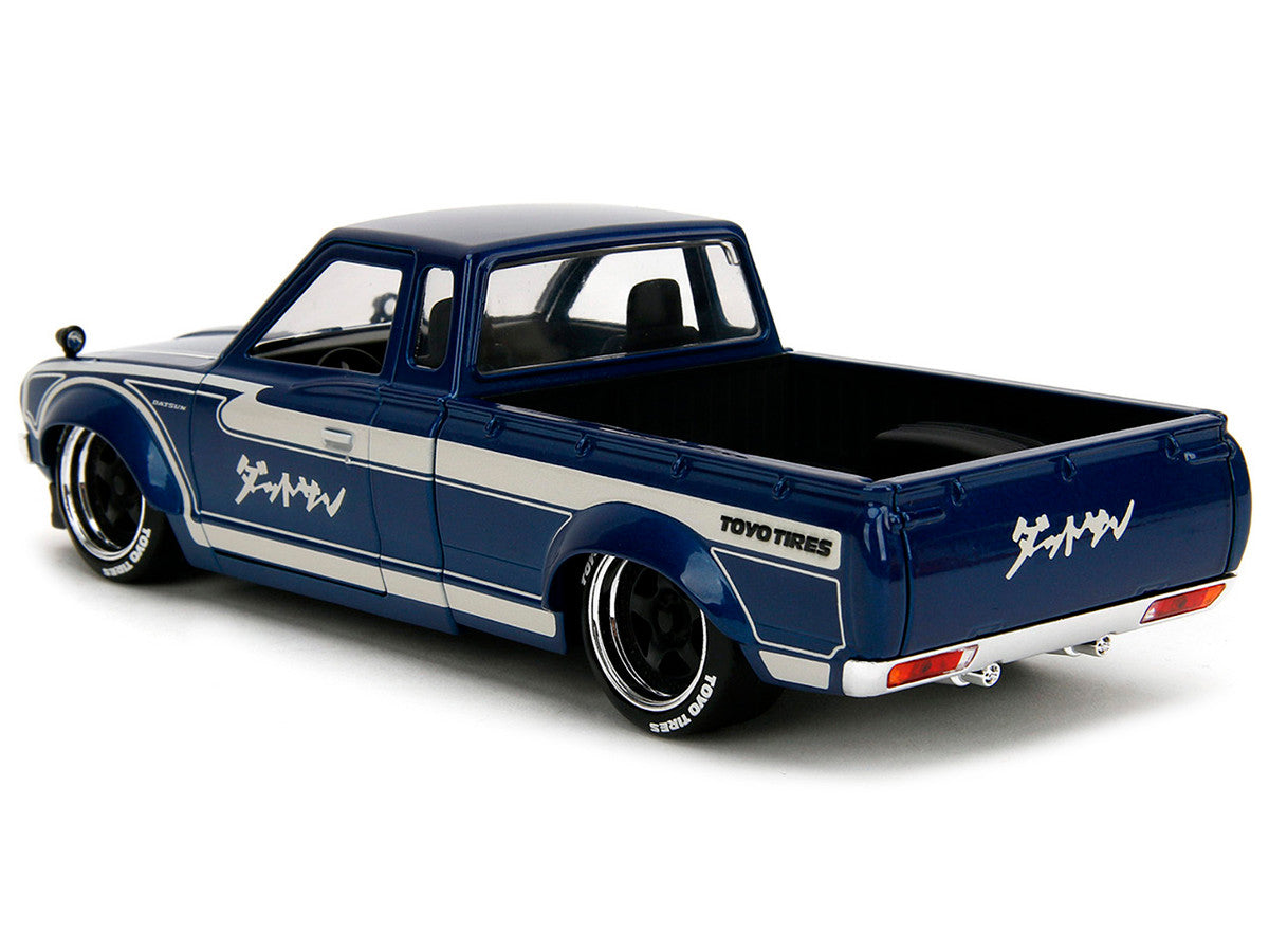 1972 Datsun 620 Pickup Truck Blue Metallic and Cream "JDM Tuners" Series 1/24 Diecast Model Car by Jada LuxuryLifeWay Online Store