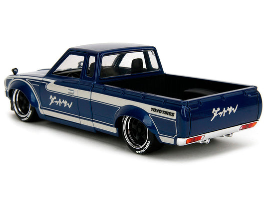 1972 Datsun 620 Pickup Truck Blue Metallic and Cream "JDM Tuners" Series 1/24 Diecast Model Car by Jada LuxuryLifeWay Online Store