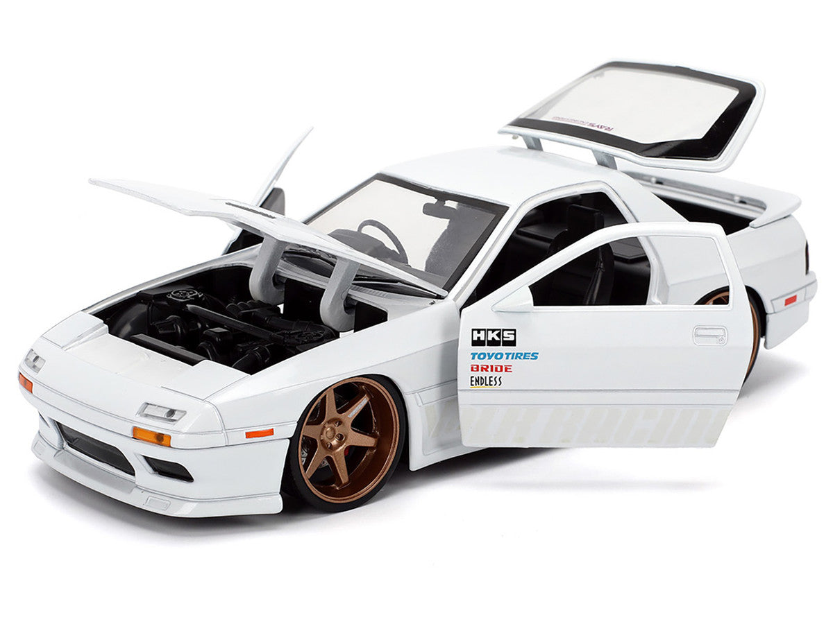 1985 Mazda RX-7 White "JDM Tuners" Series 1/24 Diecast Model Car by Jada LuxuryLifeWay Online Store