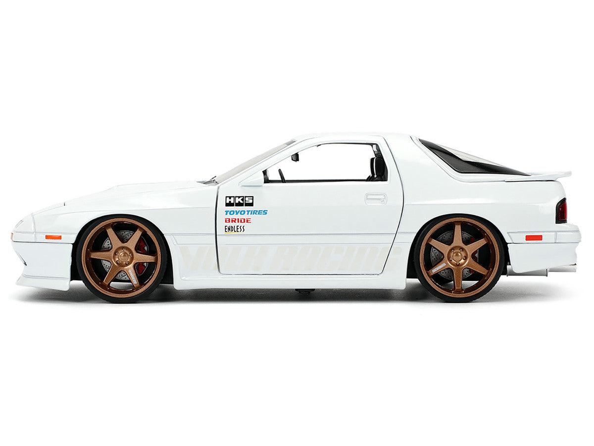 1985 Mazda RX-7 White "JDM Tuners" Series 1/24 Diecast Model Car by Jada LuxuryLifeWay Online Store