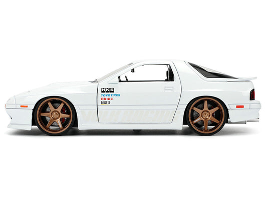 1985 Mazda RX-7 White "JDM Tuners" Series 1/24 Diecast Model Car by Jada LuxuryLifeWay Online Store