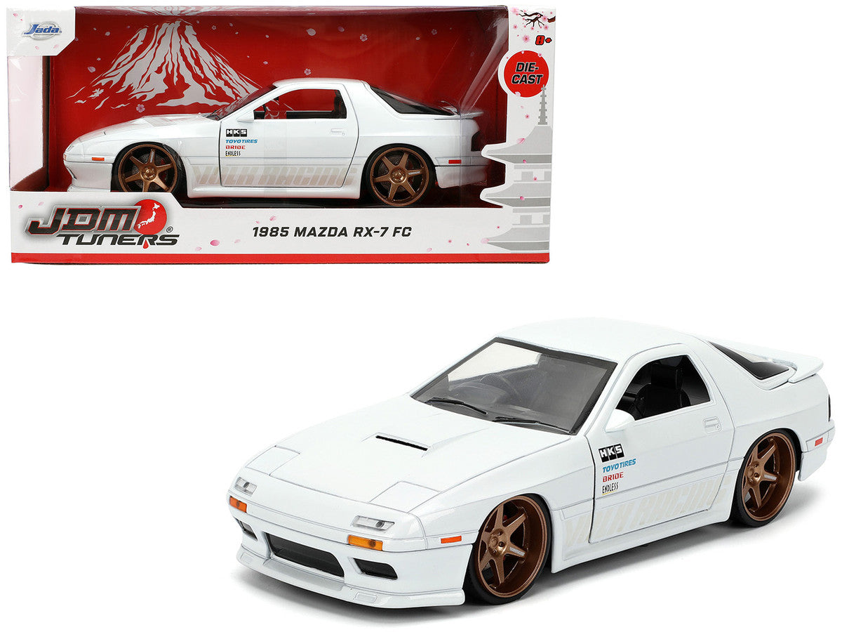 1985 Mazda RX-7 White "JDM Tuners" Series 1/24 Diecast Model Car by Jada LuxuryLifeWay Online Store