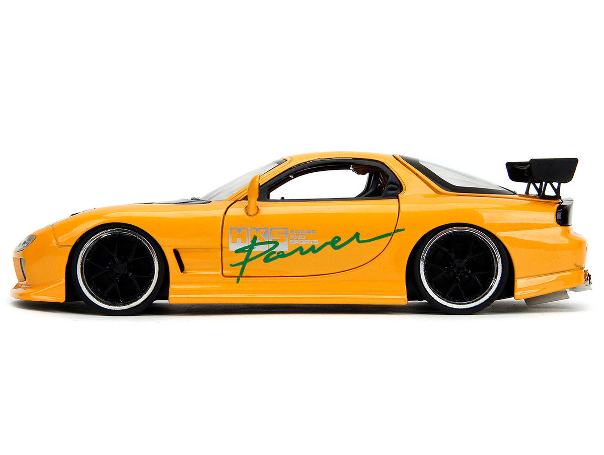 1993 Mazda RX-7 "HKS Power" Yellow with Carbon Hood "JDM Tuners" Series 1/24 Diecast Model Car by Jada LuxuryLifeWay Online Store