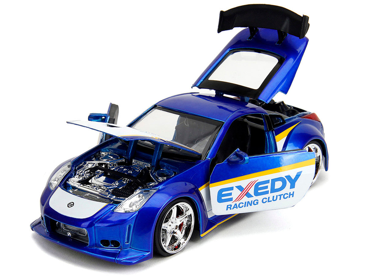 2003 Nissan 350Z "Exedy Racing Clutch" Candy Blue and White "JDM Tuners" Series 1/24 Diecast Model Car by Jada LuxuryLifeWay Online Store