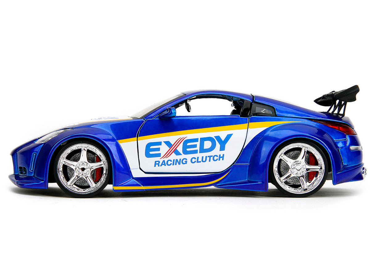 2003 Nissan 350Z "Exedy Racing Clutch" Candy Blue and White "JDM Tuners" Series 1/24 Diecast Model Car by Jada LuxuryLifeWay Online Store