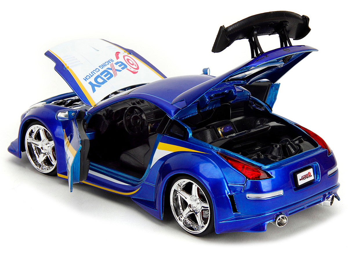 2003 Nissan 350Z "Exedy Racing Clutch" Candy Blue and White "JDM Tuners" Series 1/24 Diecast Model Car by Jada LuxuryLifeWay Online Store