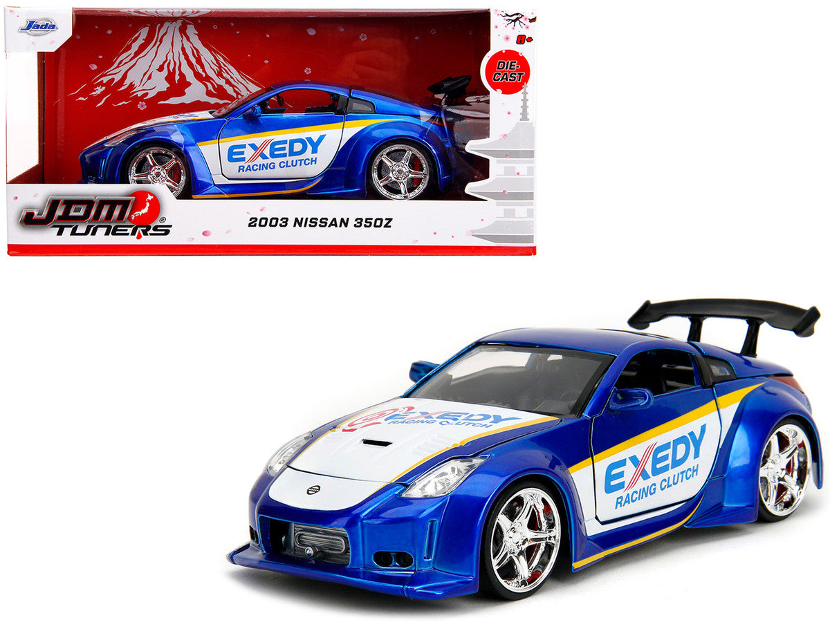 2003 Nissan 350Z "Exedy Racing Clutch" Candy Blue and White "JDM Tuners" Series 1/24 Diecast Model Car by Jada LuxuryLifeWay Online Store