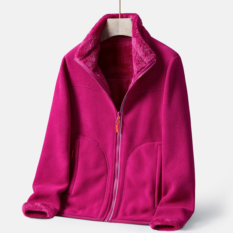 Double-sided Polar Fleece Outdoor Thick Warm Sweater Coat LuxuryLifeWay Online Store