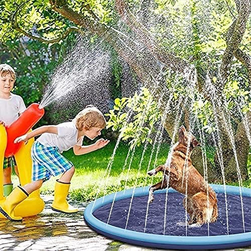 Dog Sprinkler Outdoor Toys Dog Swimming Mat Anti-Slip Dog Pool Splash  Pad Pets Fashion