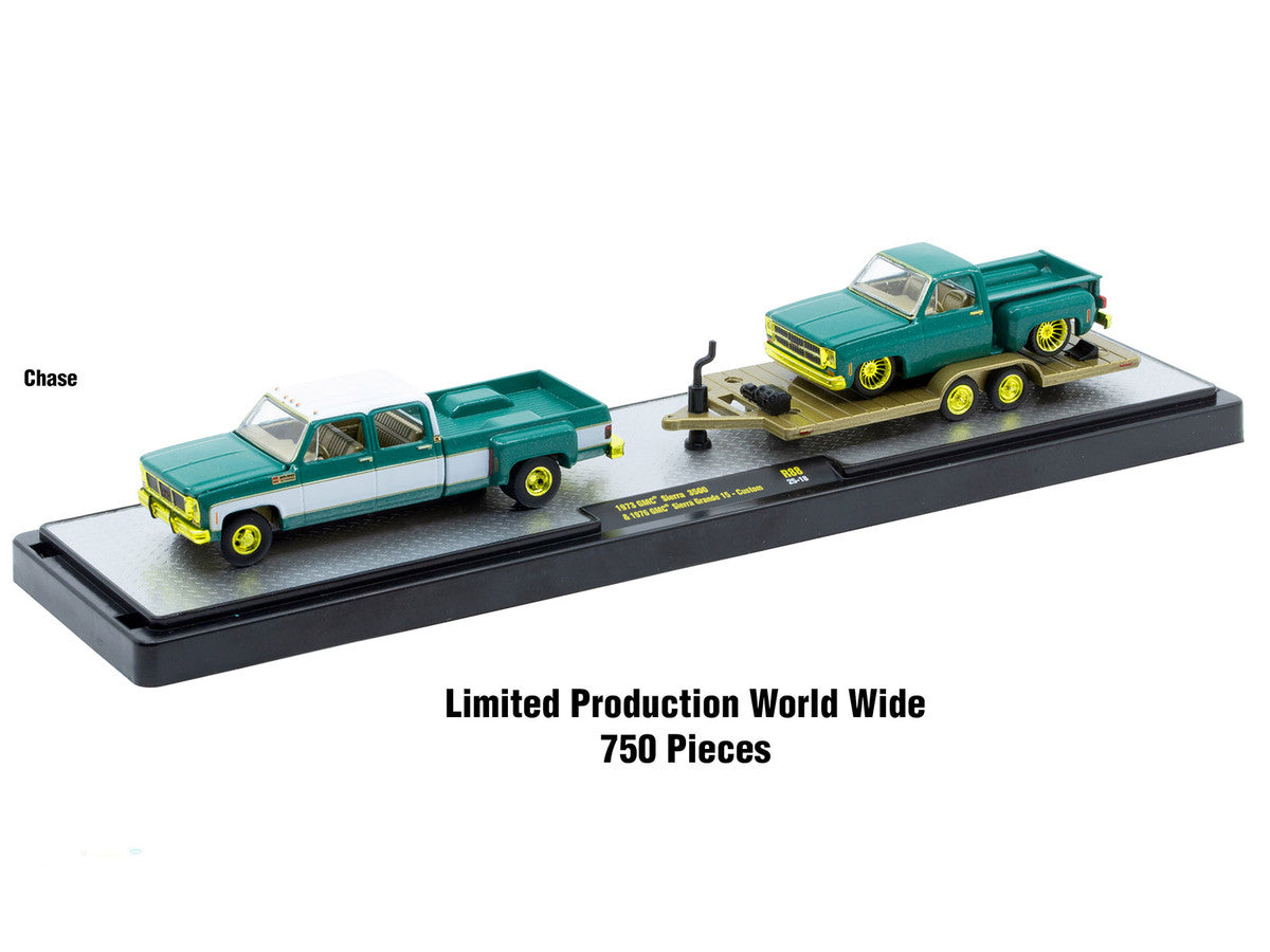 Auto Haulers Set of 3 Trucks Release 88 Limited Edition to 9600 pieces Worldwide 1/64 Diecast Models by M2 Machines LuxuryLifeWay Online Store