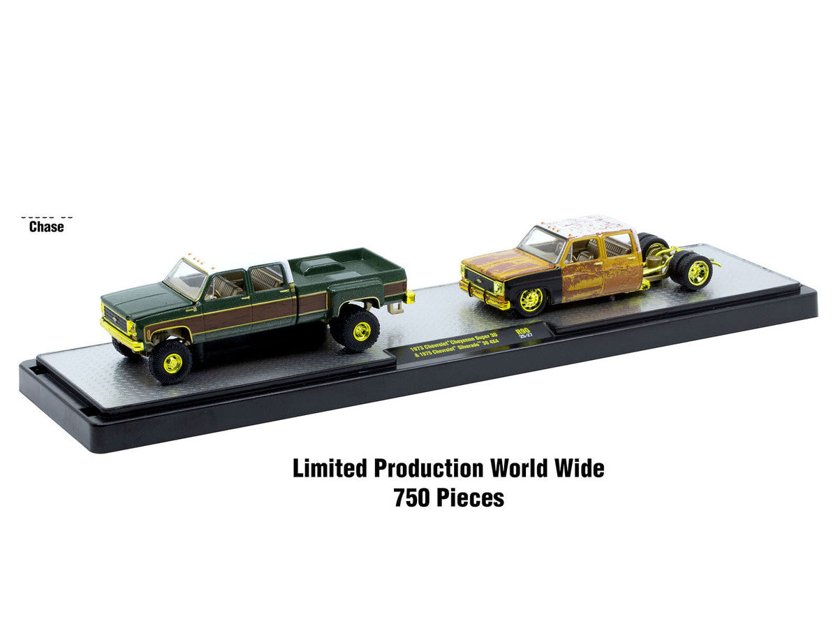 Auto Haulers Set of 3 Trucks Release 90 Limited Edition to 8000 pieces Worldwide 1/64 Diecast Models by M2 Machines LuxuryLifeWay Online Store