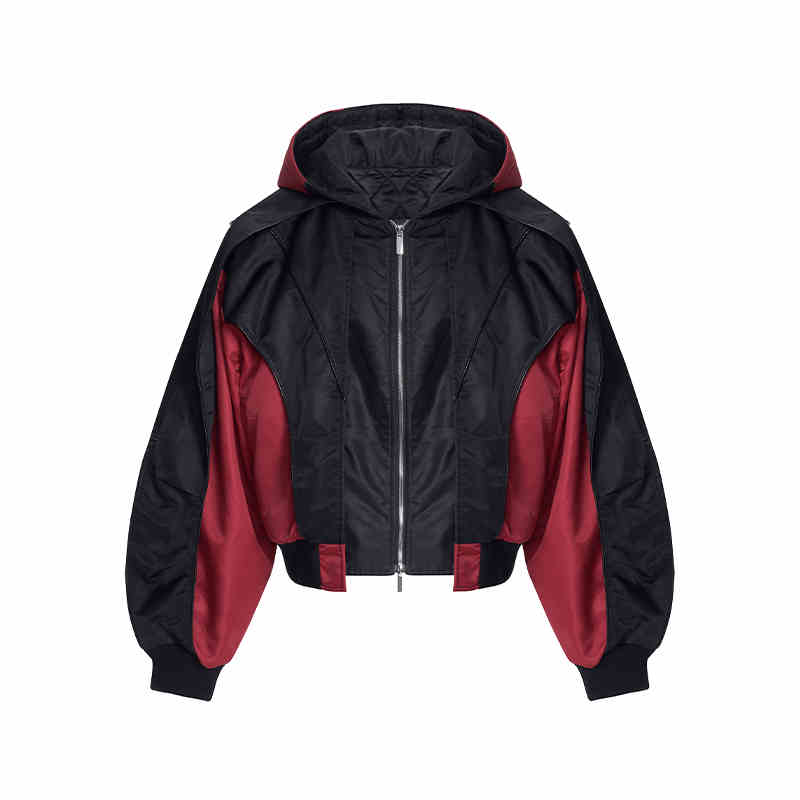 Profile Structure Splicing Quilted Short Hood Shell Jacket LuxuryLifeWay Online Store