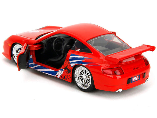 Porsche 911 GT3 RS (996) Red with Graphics "Marvel's Spider-Man" 1/32 Diecast Model Car by Jada LuxuryLifeWay Online Store