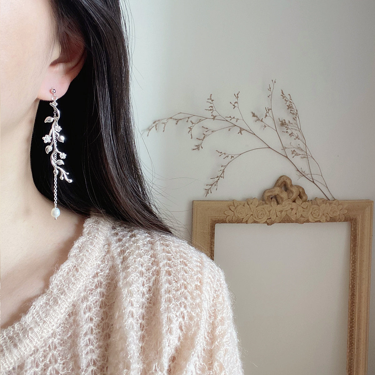 Design Sense Super Immortal Style Pearl Earrings